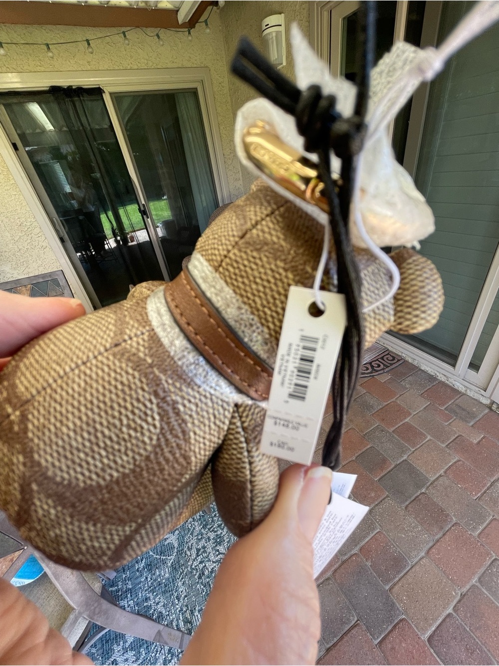 NWT Coach Signature Canvas Collectible Bear Bag Charm CZ195 Sold Out Rare - Picture 7 of 10